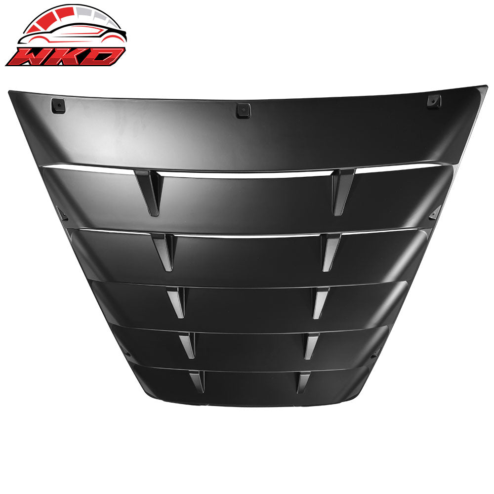 Fits 14-19 Chevy Corvette C7 Gloss Black Side & Rear Window Louvers Matte Black