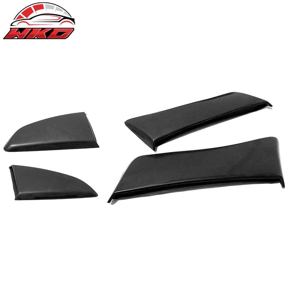 15-19 Ford Mustang Quarter Window Louvers Panel Side Scoops Unpainted - PU | Wholesale