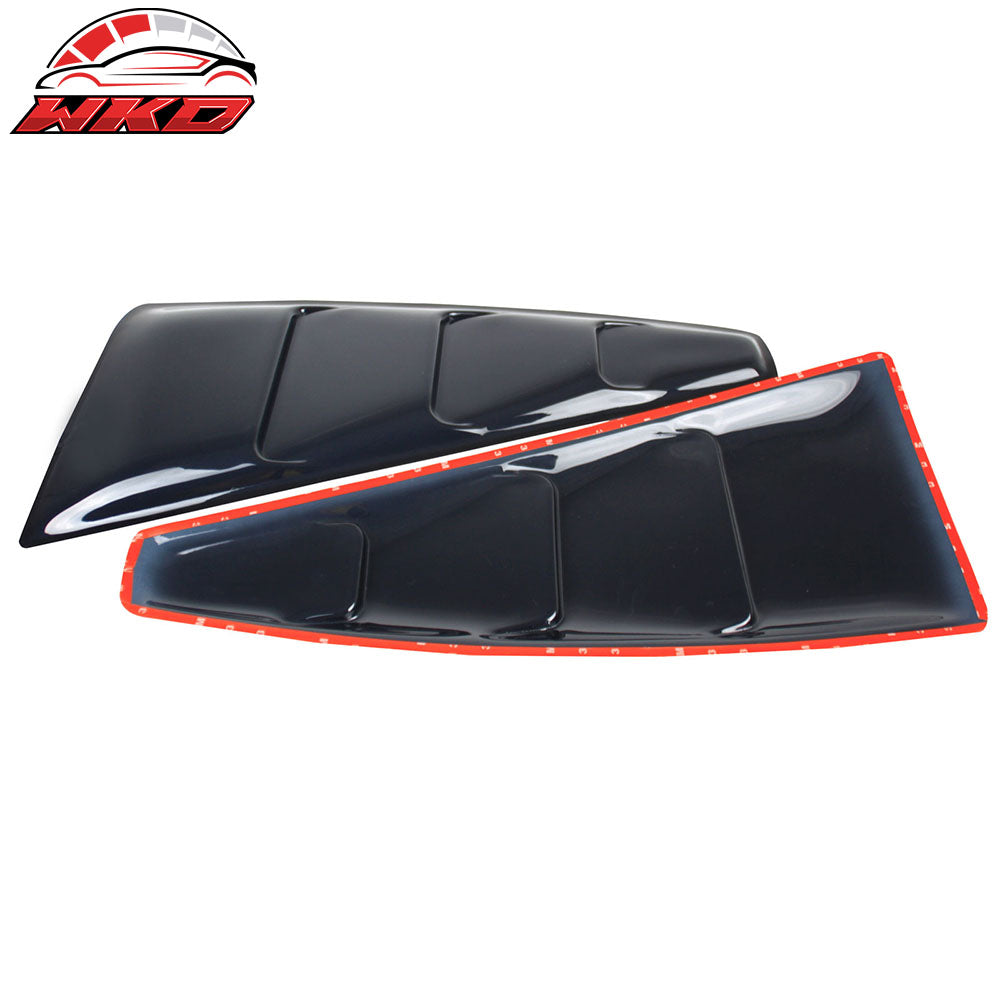 Fits 05-14 Ford Mustang Coupe Side Quarter Window Louver Vent Translucent Smoked
