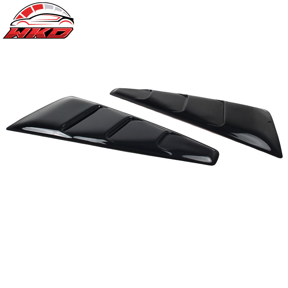 Fits 05-14 Ford Mustang Coupe Side Quarter Window Louver Vent Translucent Smoked