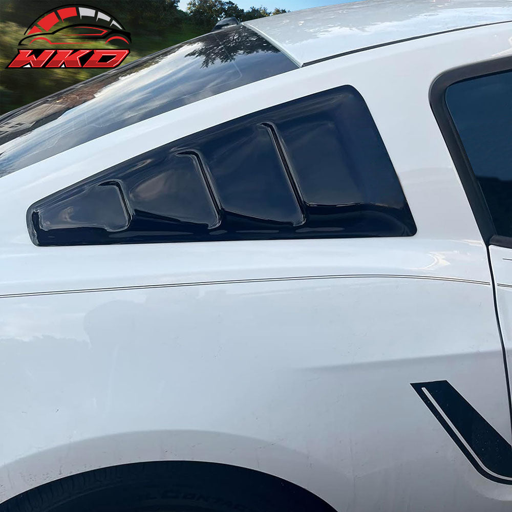 Fits 05-14 Ford Mustang Coupe Side Quarter Window Louver Vent Translucent Smoked