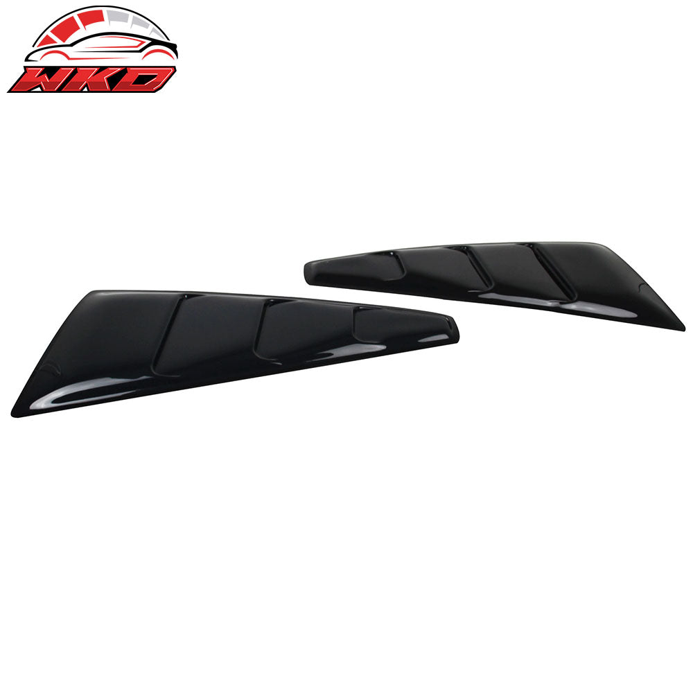 Fits 05-14 Ford Mustang Coupe Side Quarter Window Louver Vent Translucent Smoked