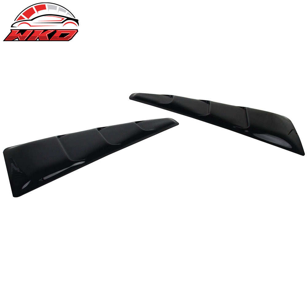 Fits 05-14 Ford Mustang Coupe Side Quarter Window Louver Vent Translucent Smoked