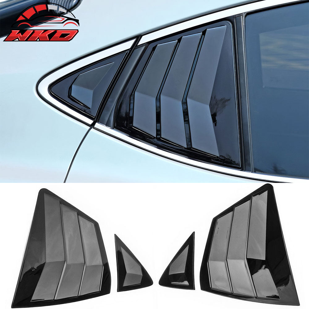 Fits 25-26 Toyota Camry IKON Window Louvers Vent Scoop Covers ABS Gloss Black