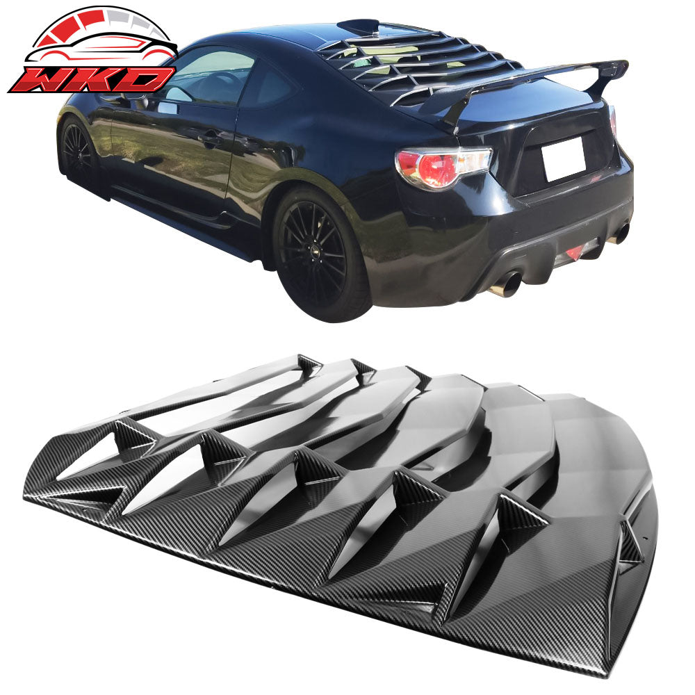Fits 13-20 Scion FRS/Subaru BRZ/Toyota 86 Rear Window Louver Carbon Fiber Print