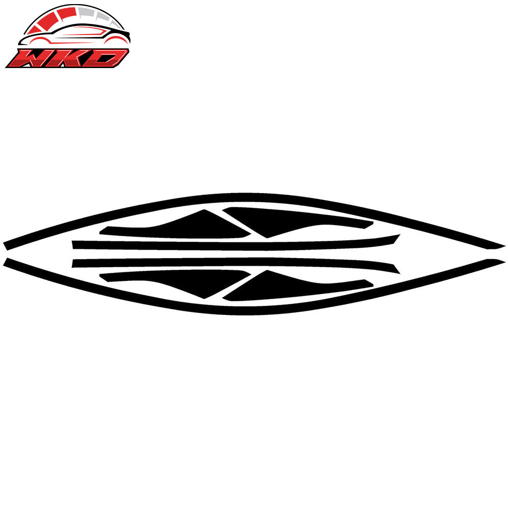 Fits 17-20 Civic Chrome Delete Blackout Window Trim Matte Black