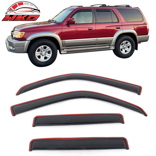 96-02 Toyota 4Runner Side Window Visor Somke Acrylic Deflectors- In-Channel | Wholesale