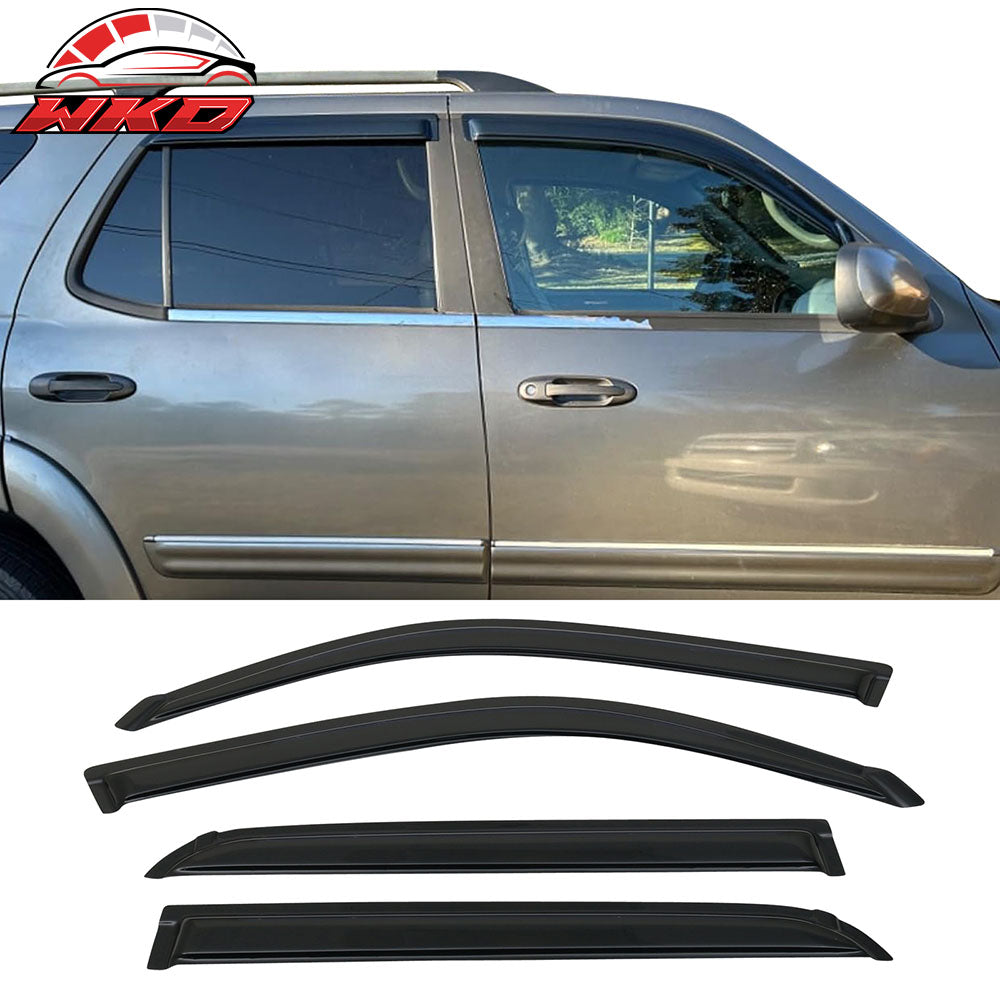 Fits 01-07 Toyota Sequoia Window Visor Acrylic 4PC Sun Rain Guard Vent Deflector