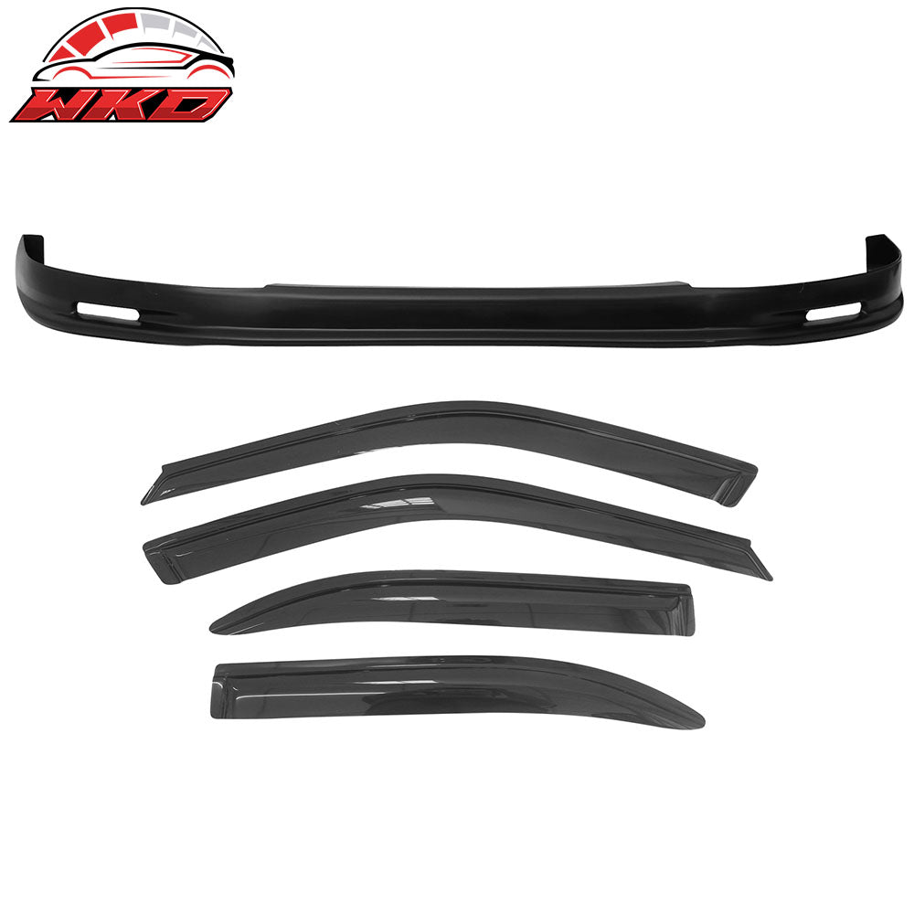 Wholesale 99-00 Honda Civic Mugen Style Front Bumper Lip Spoiler + Window Visor Guard