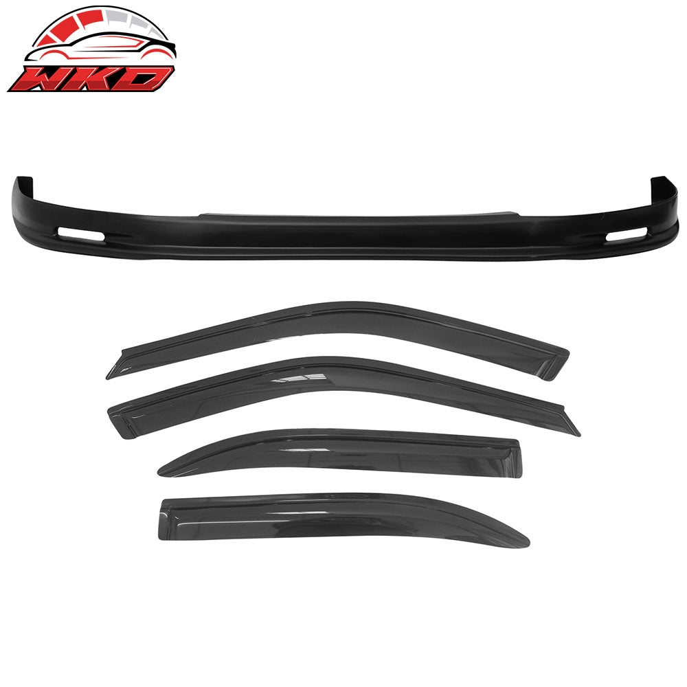 Wholesale 99-00 Honda Civic Mugen Style Front Bumper Lip Spoiler + Window Visor Guard