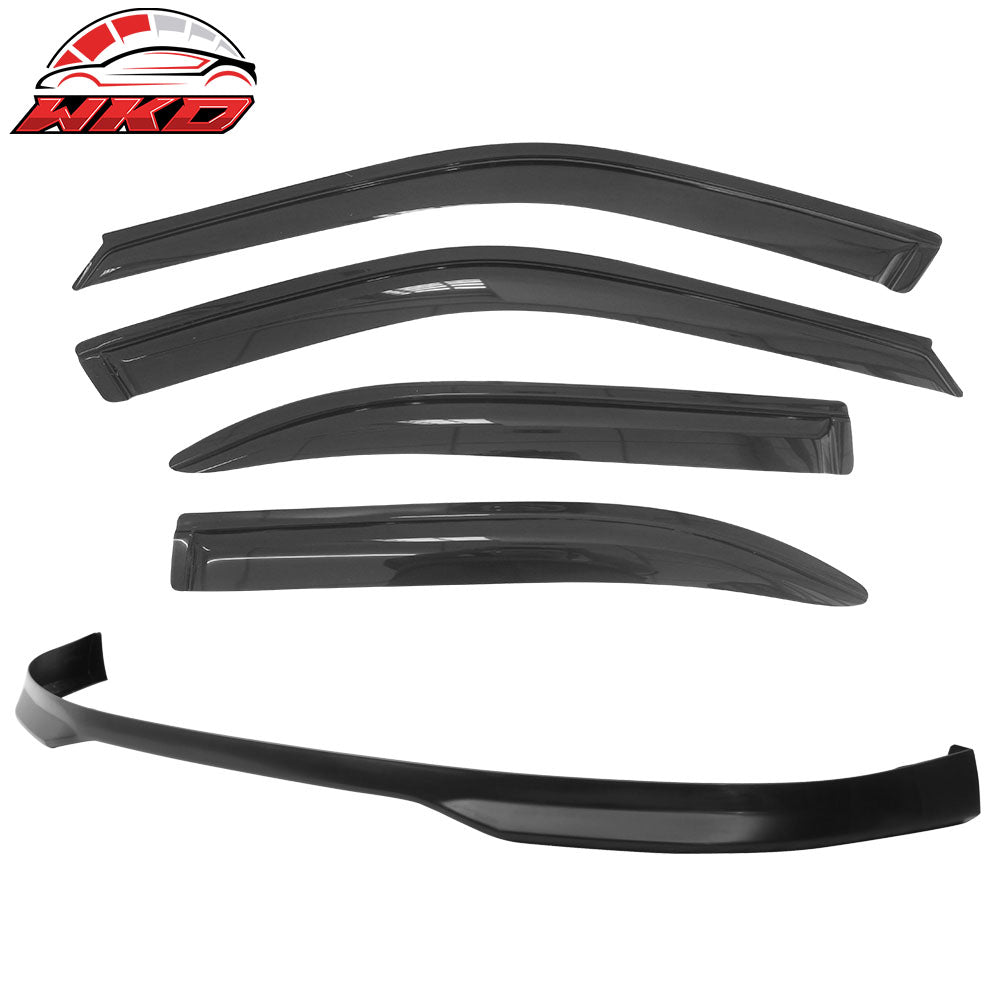 Wholesale 99-00 Honda Civic 4Dr EK Front Bumper Lip Spoiler PP + 4PCS Window Visors