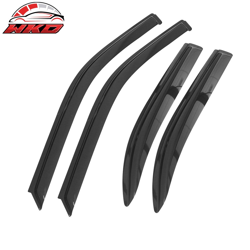 Fits 99-00 Honda Civic 4Dr EK Front Bumper Lip Spoiler PP + 4PCS Window Visors
