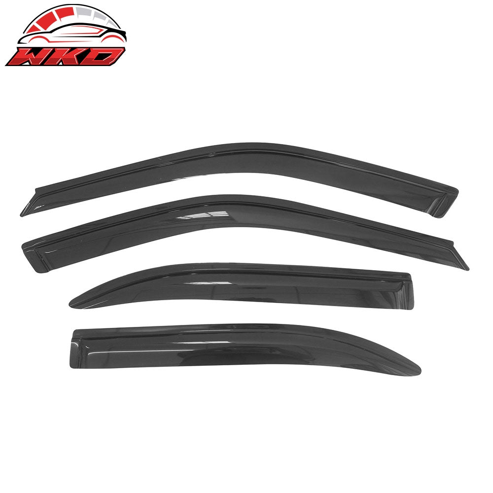 Fits 96-98 Honda Civic 4Dr Mugen Style Front Bumper Lip PP + 4PCS Window Visors