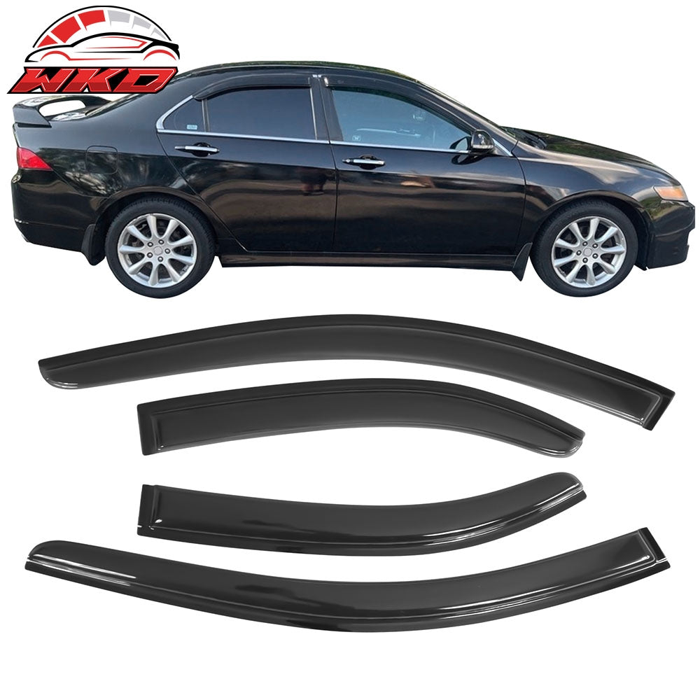 Fits 04-08 Acura TSX Acrylic Window Visor Wind Deflector Vent Rain Guard 4PC