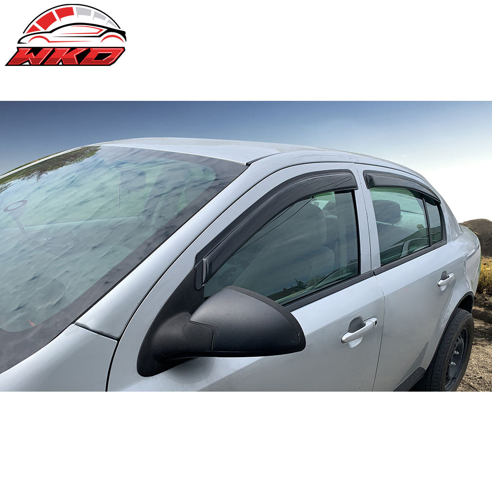 Fits 05-10 Chevy Cobalt Sedan Acrylic Window Visors Sun Guard Rain Deflector 4PC