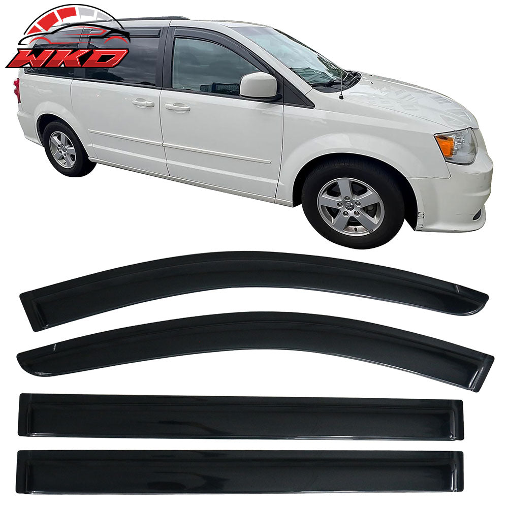 For 08-16 Chrysler Town & Country 08-20 Dodge Grand Caravan Window Visor Tape-On