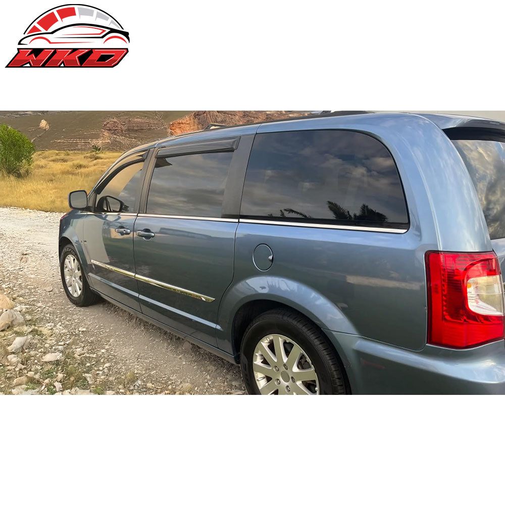 For 08-16 Chrysler Town & Country 08-20 Dodge Grand Caravan Window Visor Tape-On