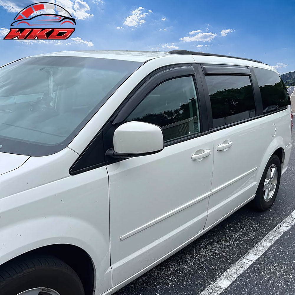 For 08-16 Chrysler Town & Country 08-20 Dodge Grand Caravan Window Visor Tape-On