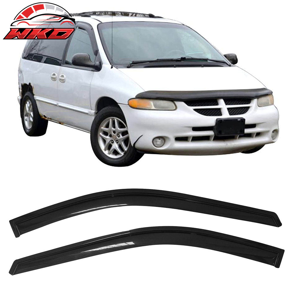 Fits 96-07 Chrysler Town & Country Caravan Acrylic Window Visors Vent Rain Guard