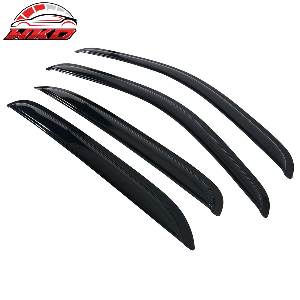 Fits 07-14 Chevy Silverado GMC Sierra Crew Cab Acrylic Rain Guard Window Visor