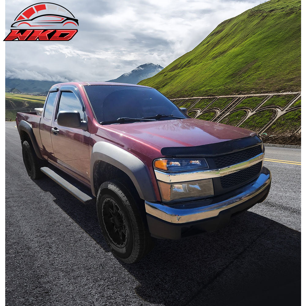 Fits 04-12 Chevy Colorado GMC Canyon Extended Cab Window Visors Acrylic 4Pc Set