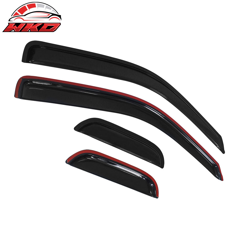 Fits 04-12 Chevy Colorado GMC Canyon Extended Cab Window Visors Acrylic 4Pc Set