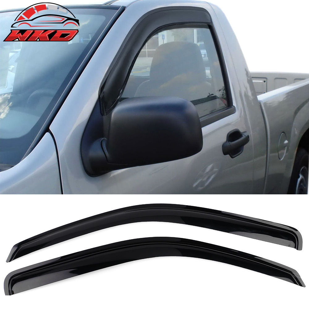 Fits 04-12 Chevy Colorado & GMC Canyon Standard Cab Window Visors Air Deflector
