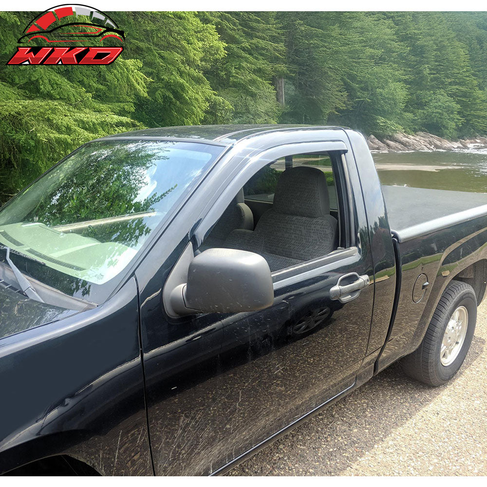 Fits 04-12 Chevy Colorado & GMC Canyon Standard Cab Window Visors Air Deflector