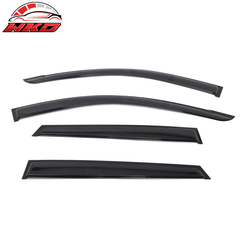 Fits 24-26 Chevy Trax Smoke Window Visors Vent Rain Guards Deflectors Tape-On