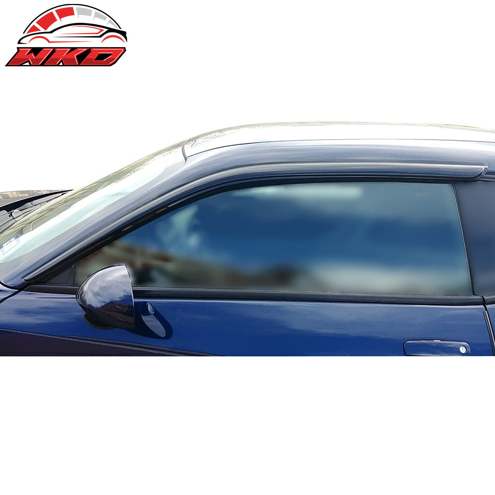 Fits 08-23 Dodge Challenger Acrylic 2PCS Tape-On Window Visors Wind Deflector