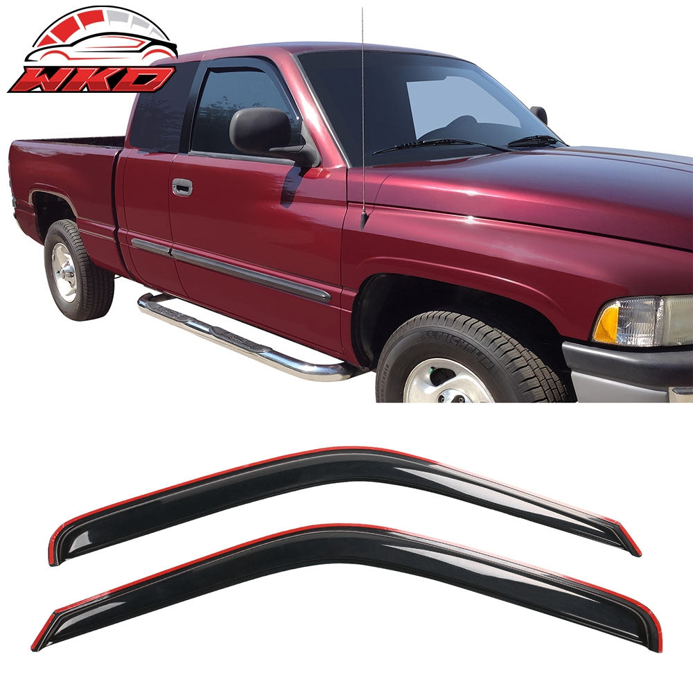 Wholesale 94-02 Dodge Ram 1500 2500 3500 2PCS Window Visors Rain Deflector In-Channel