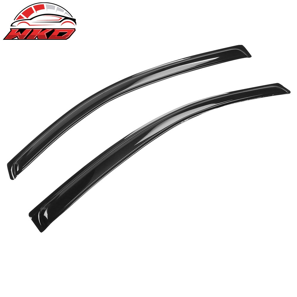 Fits 12-19 Fiat 500 2PCS Side Window Visors Sun Rain Vent Guard Shield Acrylic