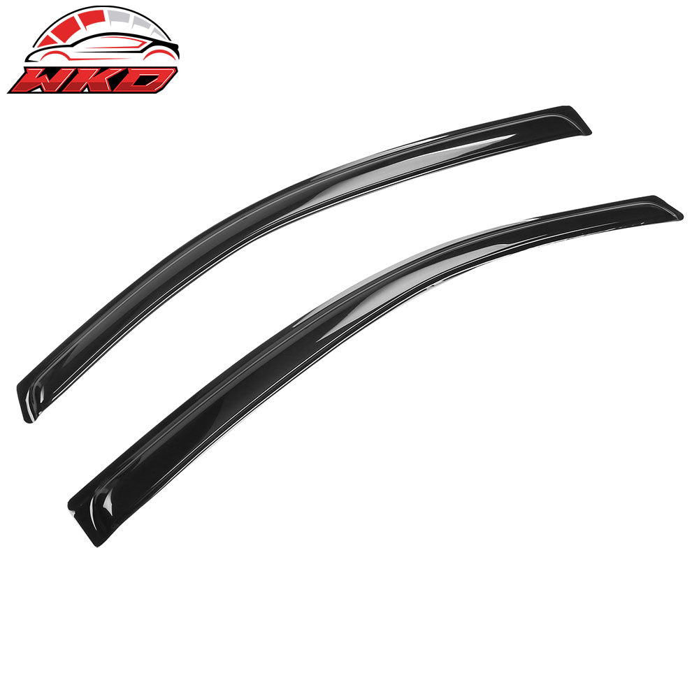 Fits 12-19 Fiat 500 2PCS Side Window Visors Sun Rain Vent Guard Shield Acrylic