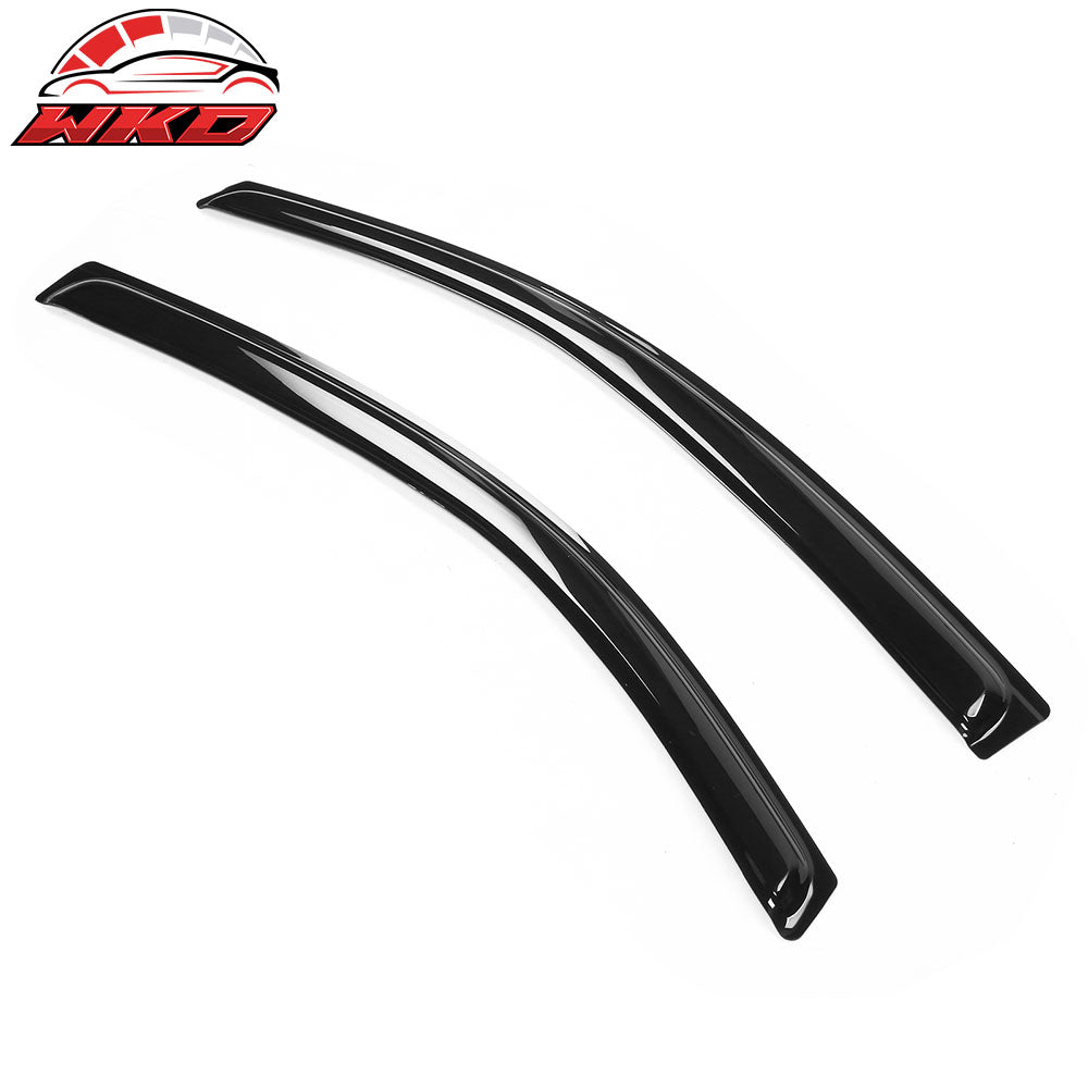 Fits 12-19 Fiat 500 2PCS Side Window Visors Sun Rain Vent Guard Shield Acrylic