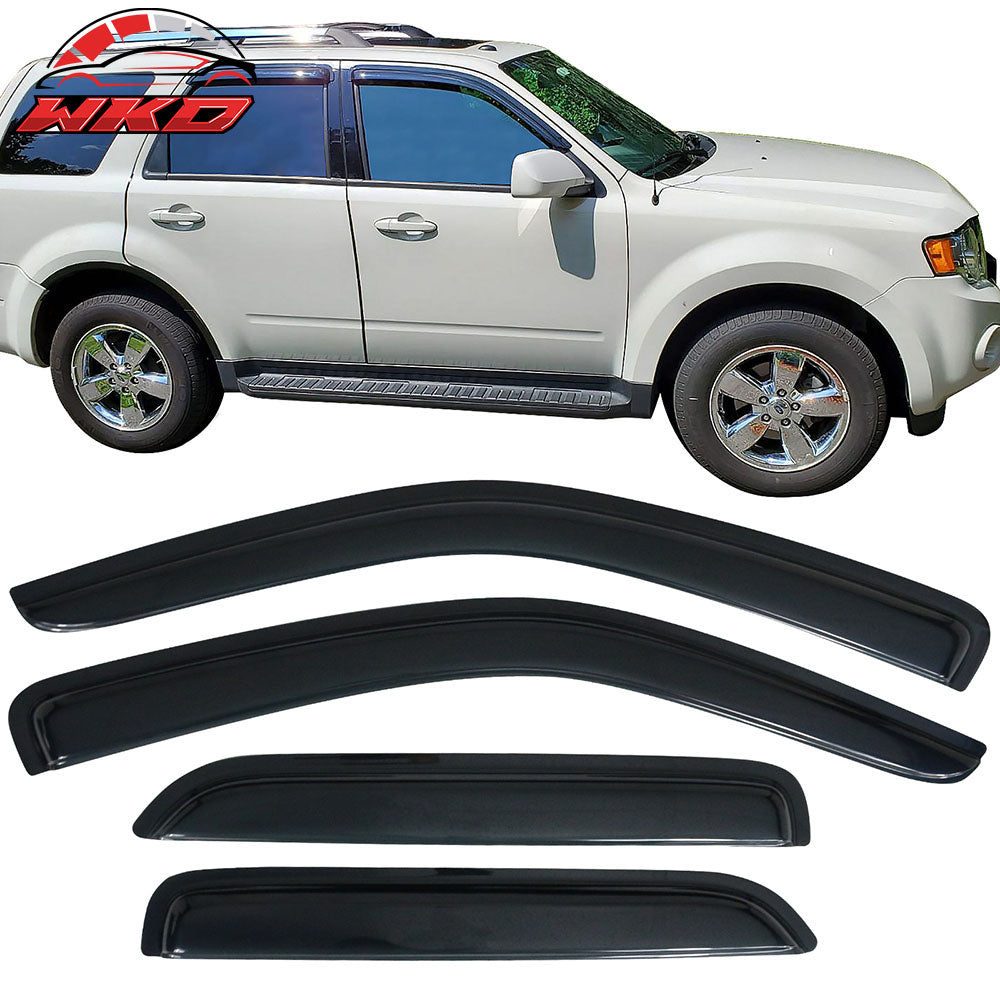 Fits 01-12 Ford Escape 05-11 Mercury Mariner Acrylic Window Visors 4Pc Set