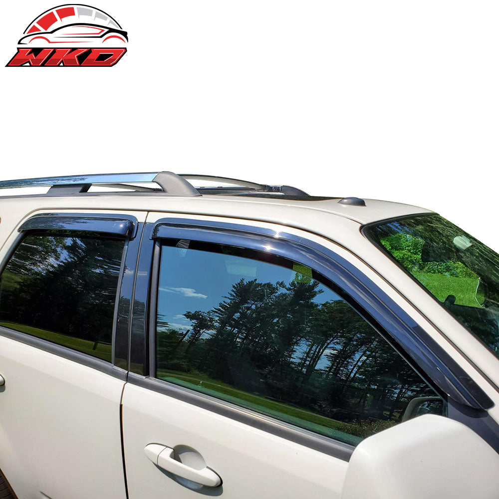 Fits 01-12 Ford Escape 05-11 Mercury Mariner Acrylic Window Visors 4Pc Set
