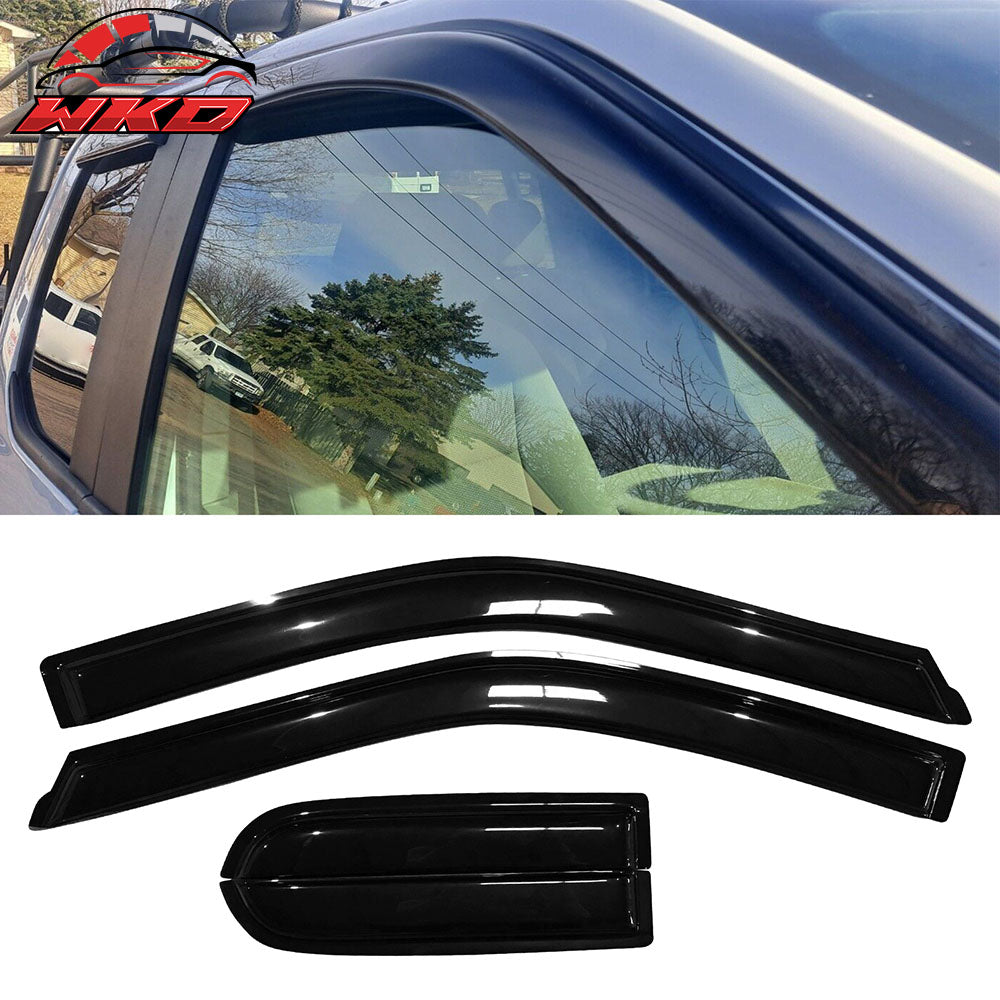 Fits 15-25 Ford F150 17-25 F250-F450 Extended Super Cab Window Visor Acrylic 4PC