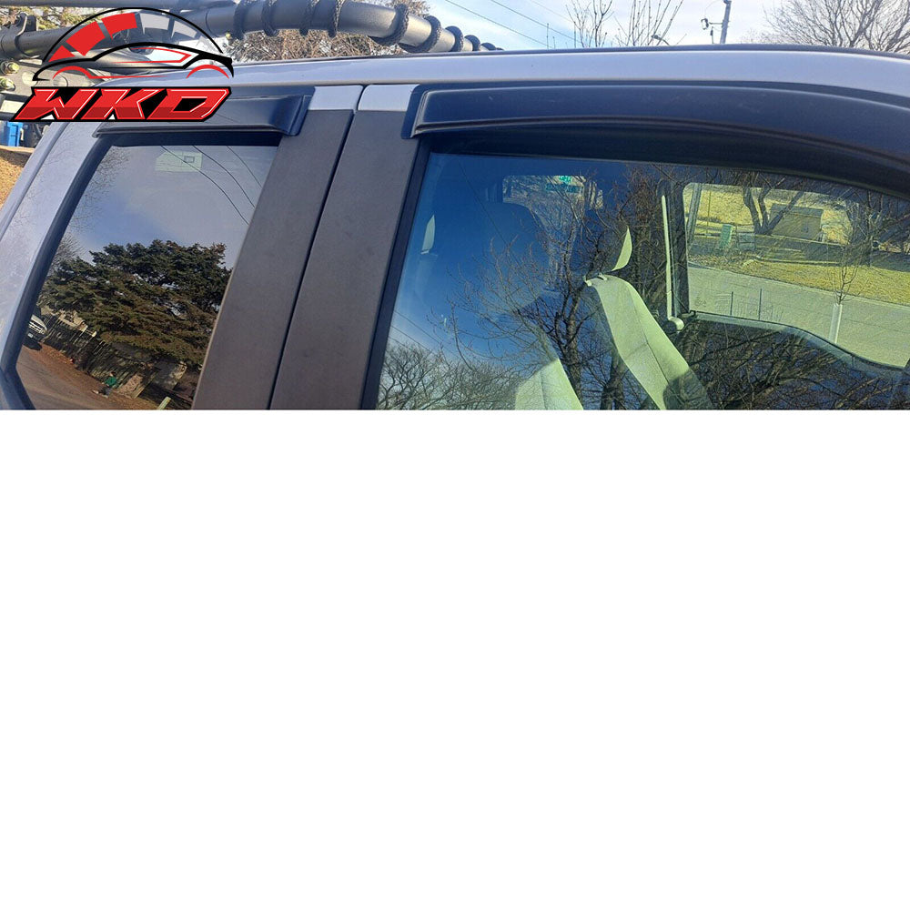 Fits 15-25 Ford F150 17-25 F250-F450 Extended Super Cab Window Visor Acrylic 4PC