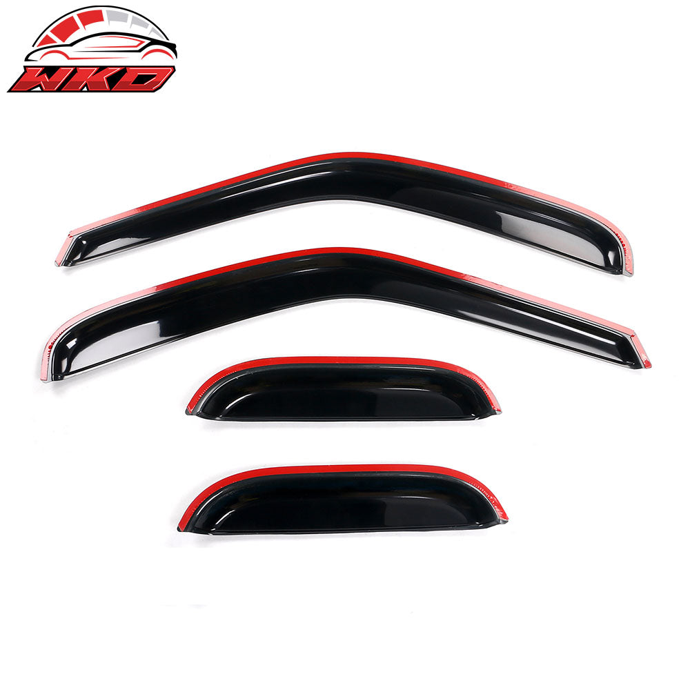 Fits 97-03 Ford F150 F250 Extended Cab Acrylic 4PCS Window Visors Vent Tape-On