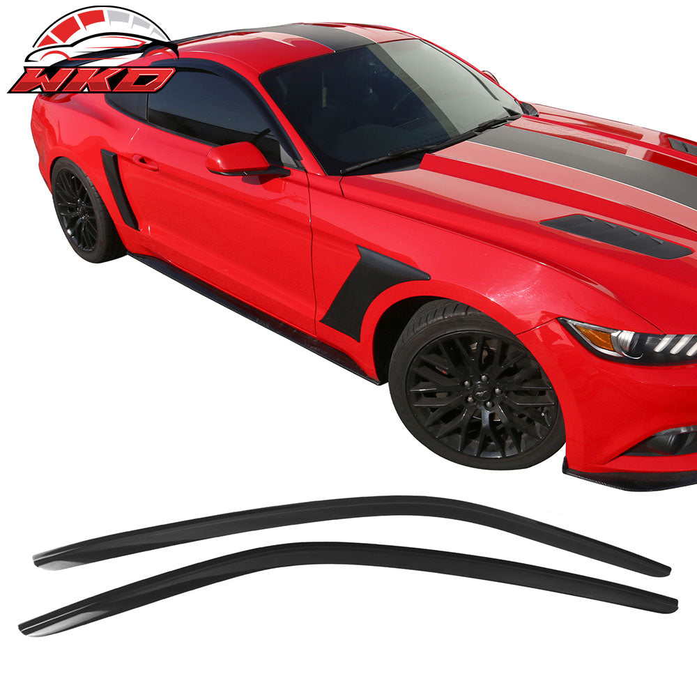 Fits 15-23 Ford Mustang Coupe Only Acrylic Window Visors Rain Guard Vent 2Pc Set