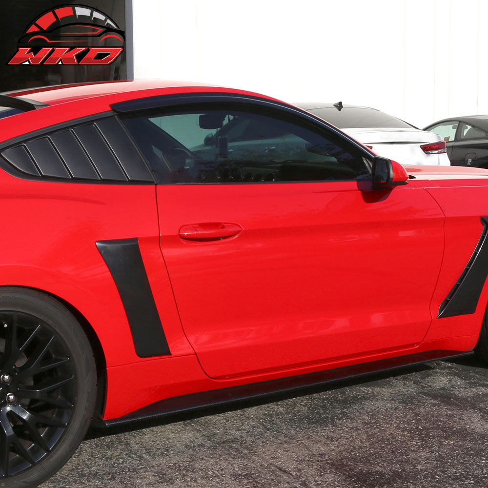 Fits 15-23 Ford Mustang Coupe Only Acrylic Window Visors Rain Guard Vent 2Pc Set