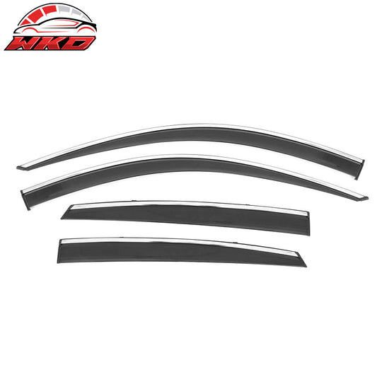 Wholesale 18-25 Honda Accord Window Visors Vent Rain Sun Guards W/Chrome Trim Tape-On