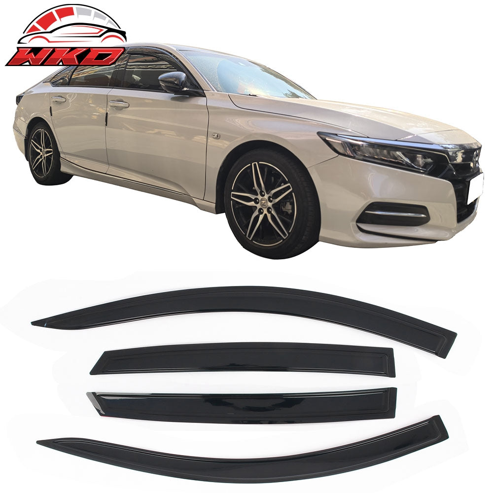 Fits 18-25 Honda Accord Tape on Window Visors Vent Rain Sun Wind Guard Deflector