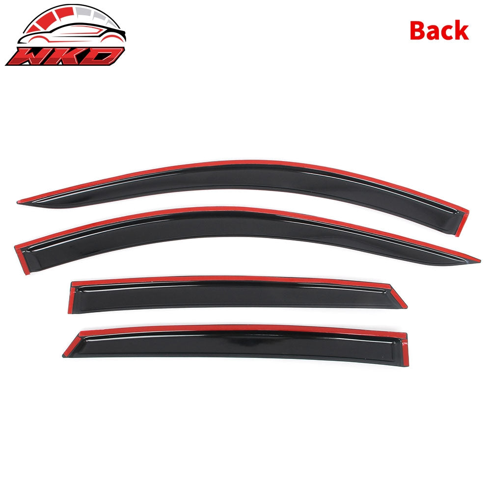 Fits 18-25 Honda Accord Tape on Window Visors Vent Rain Sun Wind Guard Deflector