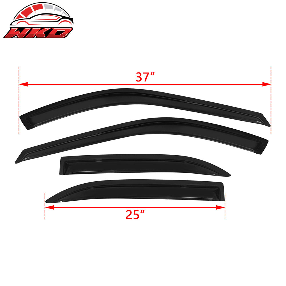 Fits 94-97 Honda Accord Sedan Window Visors Acrylic Sun Vent Rain Shade 4Pc Set