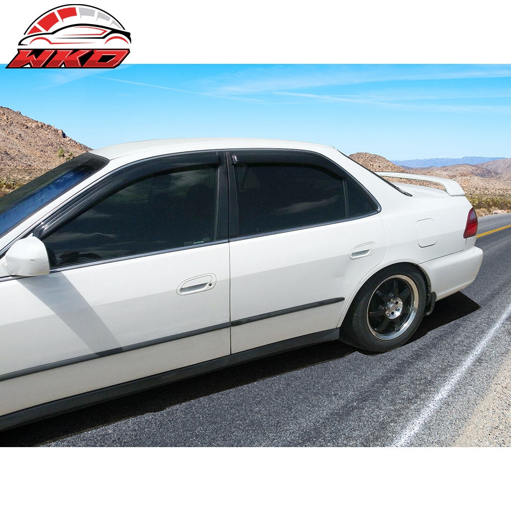 Fits 98-02 Honda Accord 4DR Window Visors Acrylic Sun Rain Guard 4PC Vent Shield