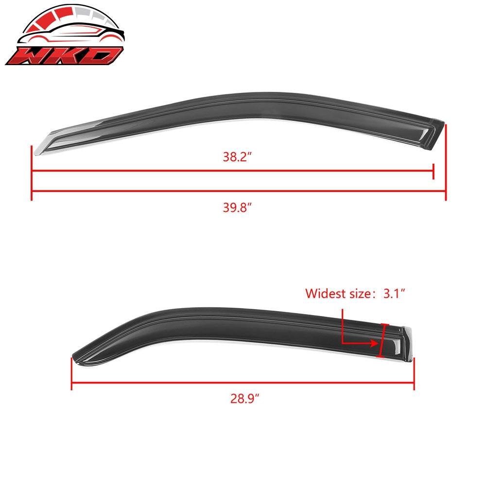 Fits 98-02 Honda Accord 4DR Window Visors Acrylic Sun Rain Guard 4PC Vent Shield