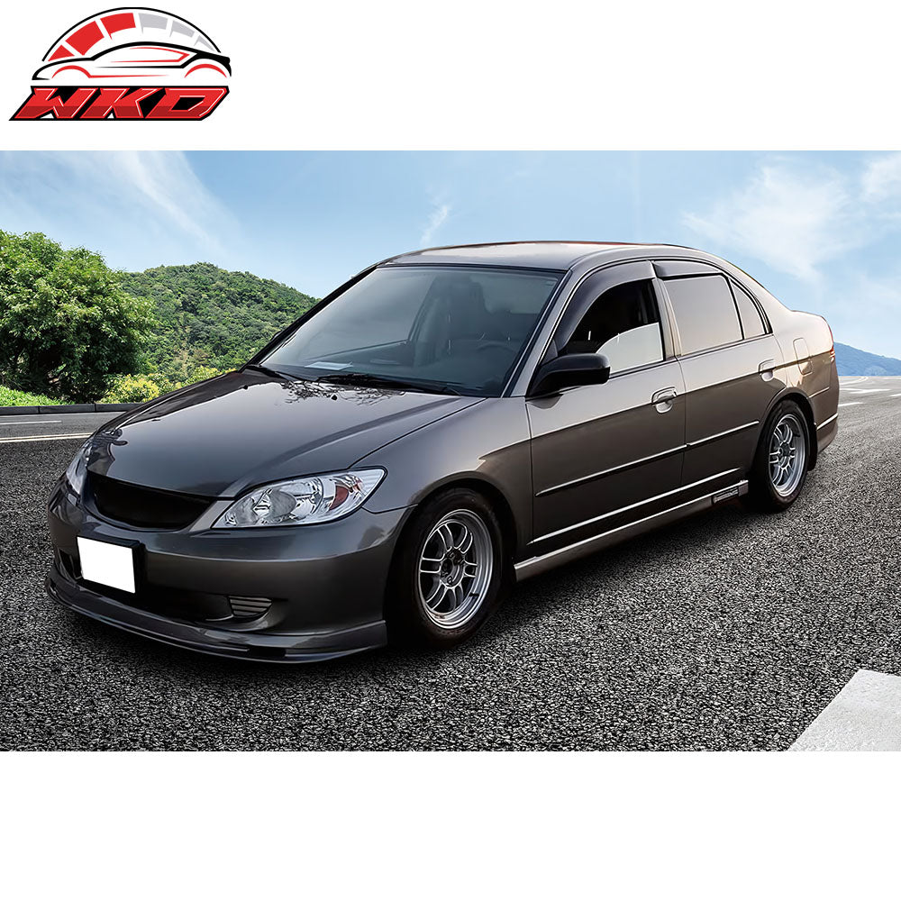 Fits 01-05 Honda Civic Sedan Window Visor Rain Guard Sun Shade Vent Acrylic 4Pcs