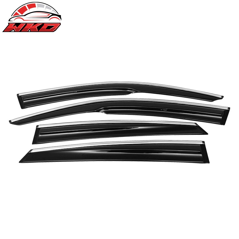 Wholesale 2016-2021 Honda Civic Sedan Smoke Chrome Mugen Window Visors Acylic 每 Bulk Orders & Dealer Pricing Available