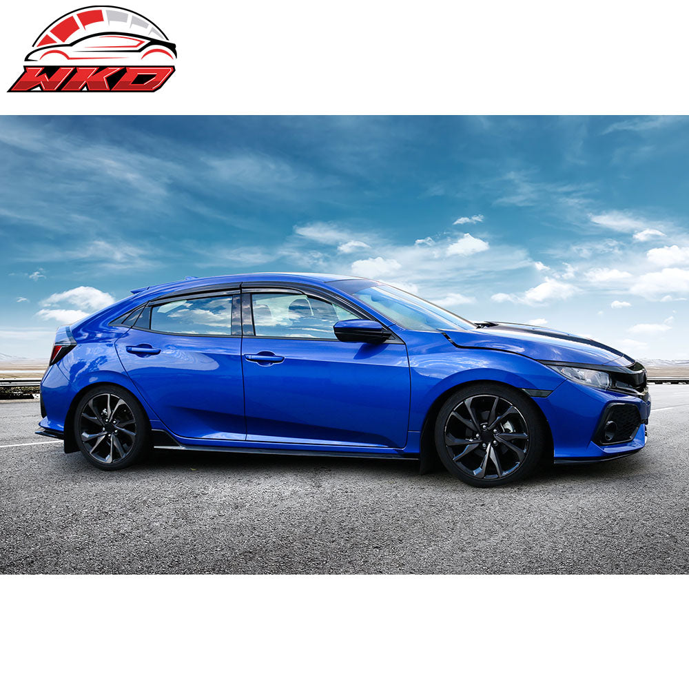 Fits 17-21 Honda Civic Hatchback Mugen Style Window Visor Rain Deflector Tape-On